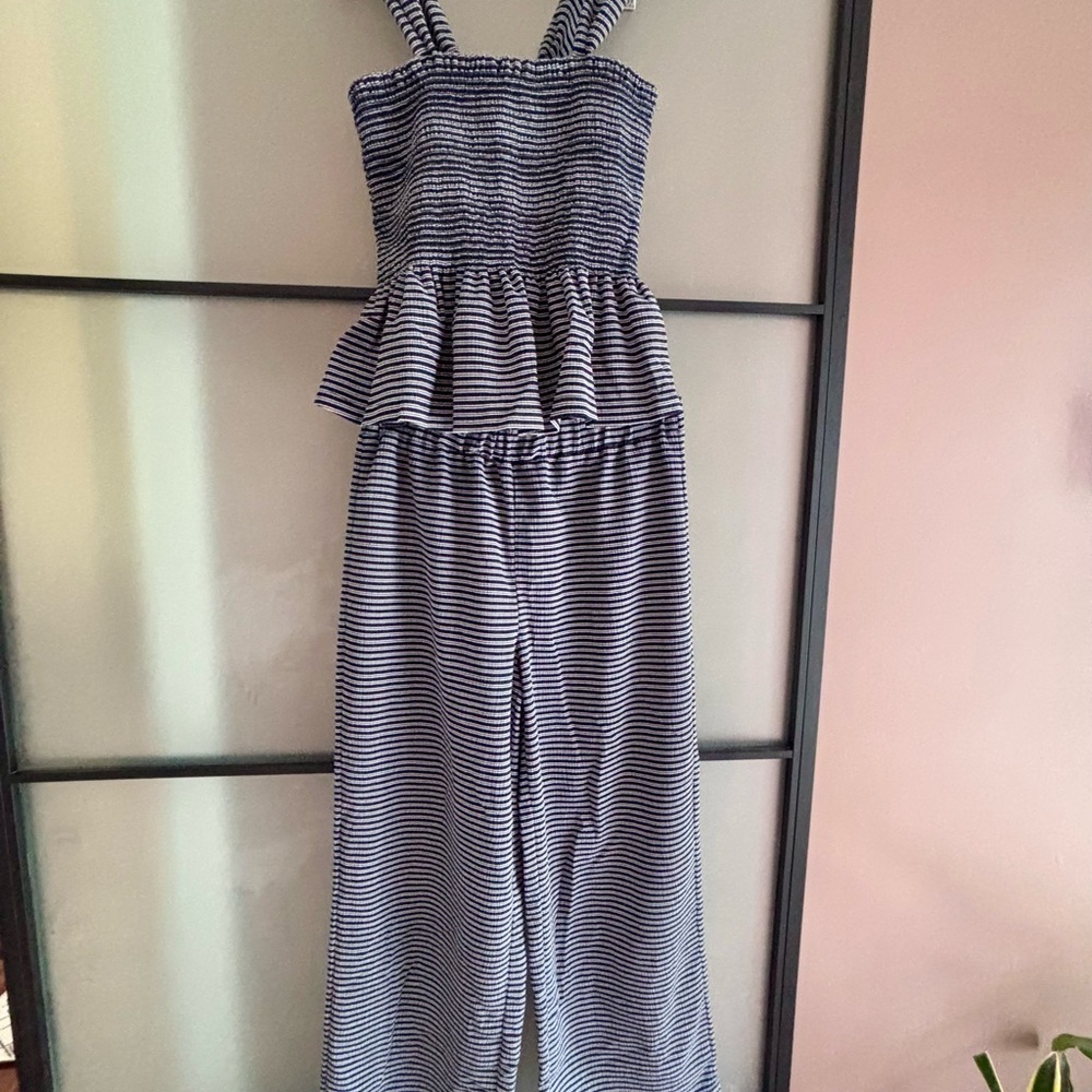 BOTTOMS ONLY: Madewell Striped Flowy ankle pants size XS